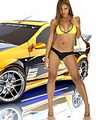 car & girl